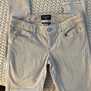 American Eagle Corduroy Jeggings- Gray